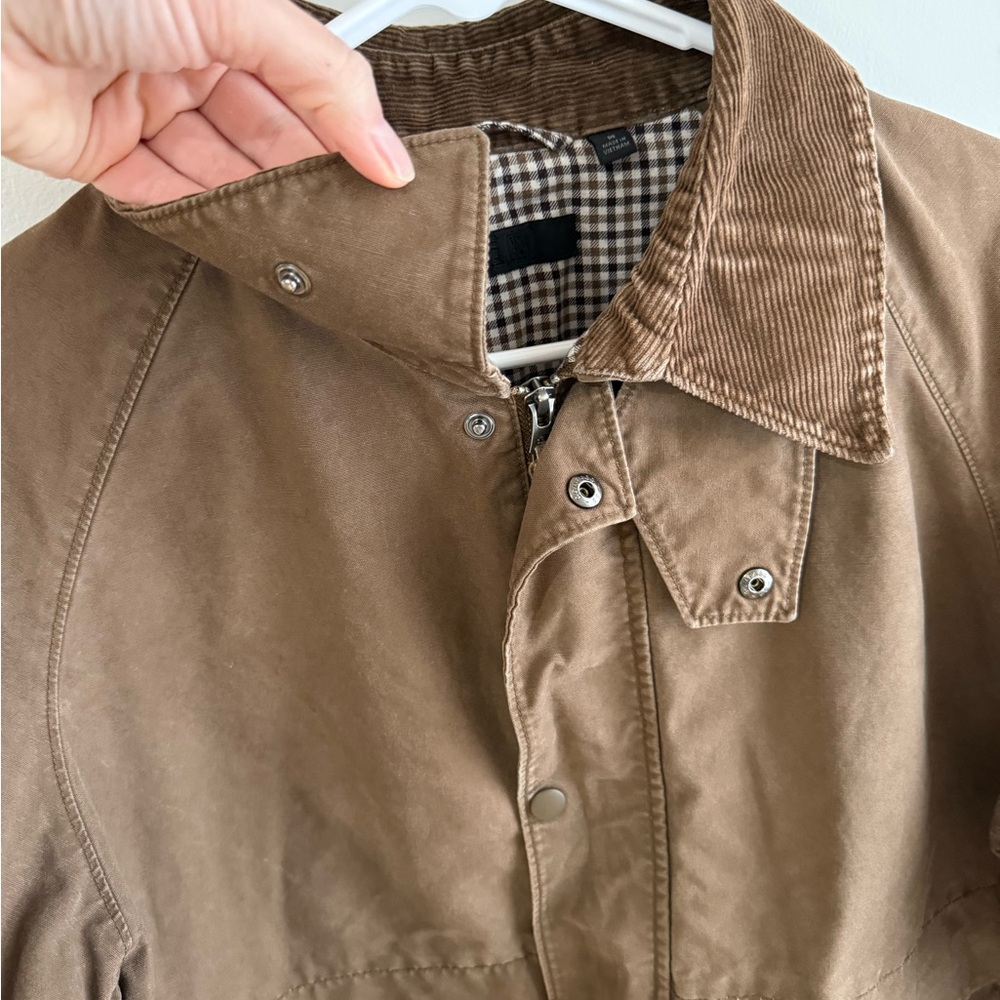 Uniqlo Utility Short Blouson Barn Jacket with Corduroy Collar - Brown - Medium - Picture 6 of 12